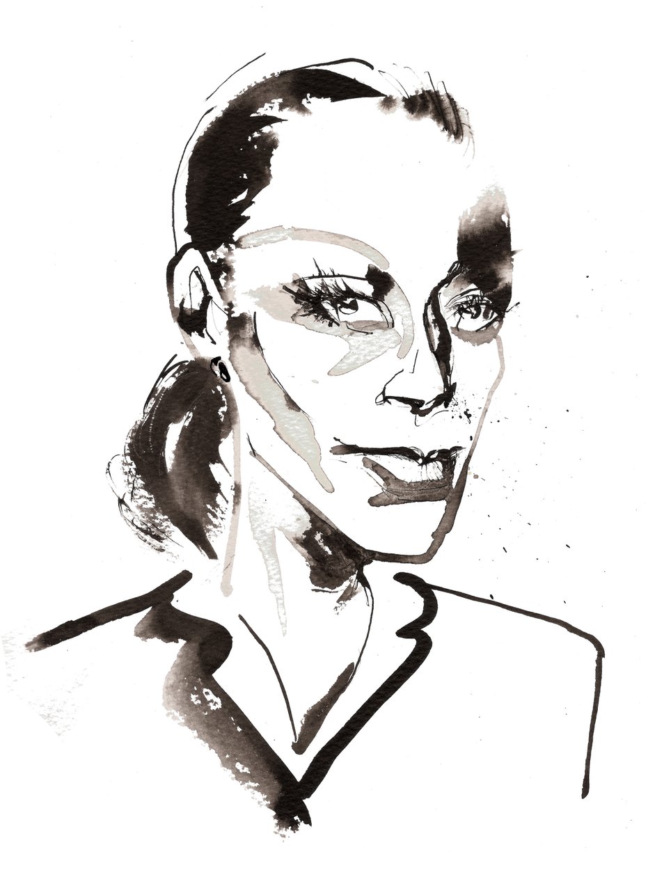 Ingrid Thulin, 2025 (atrament) autorstwa Neale Osborne