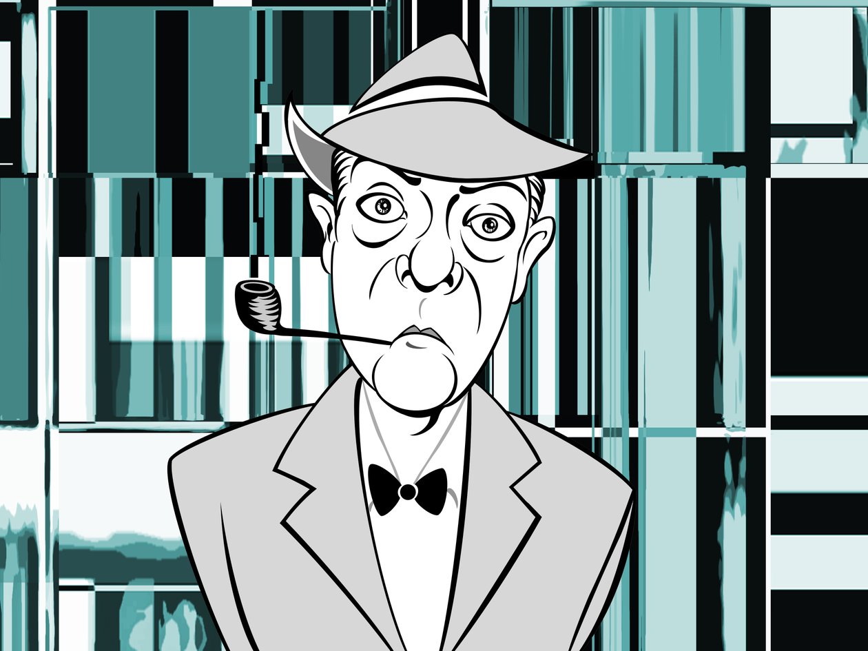 Jacques Tati (cyfrowy) autorstwa Neale Osborne