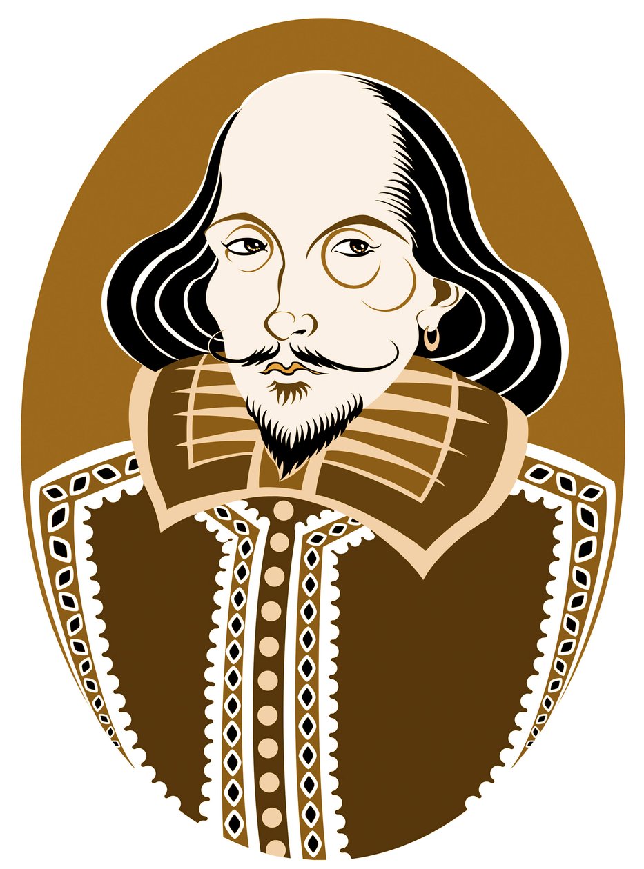 William Szekspir, angielski poeta i dramaturg ochrzczony 26 kwietnia 1564 - 23 kwietnia 1616 autorstwa Neale Osborne