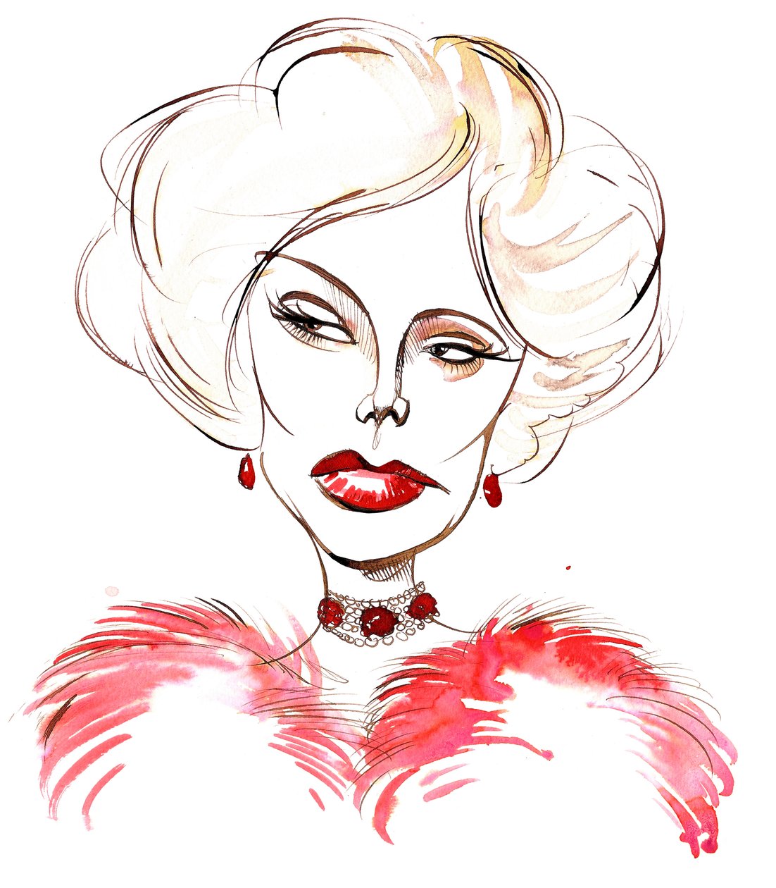 Zsa Zsa Gabor, węgiersko-amerykańska aktorka 6 lutego 1917 - 18 grudnia 2016 autorstwa Neale Osborne