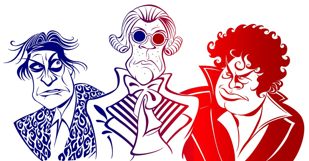 trio francuskich przywódców rewolucyjnych, 2019 (cyfrowo) autorstwa Neale Osborne