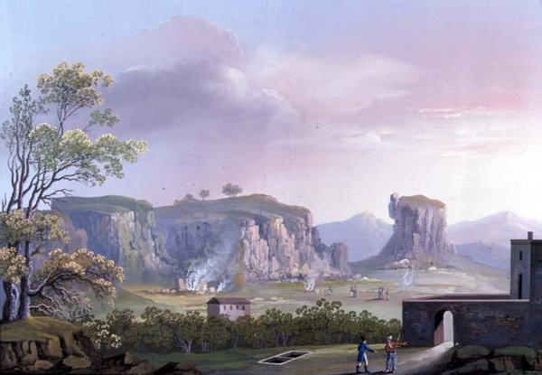 Neapol: Solfataia (gwasz) autorstwa Neapolitan School