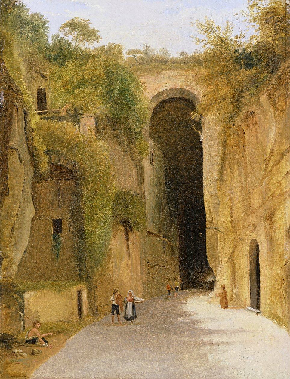 Crypta Napoletana, pod wzgórzem Posillipo, Neapol, ok. 1840 autorstwa Neapolitan School