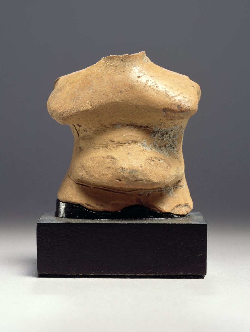 Figura fragmentaryczna, Tesalia, ok. 6000 pne (terakota) autorstwa Neolithic