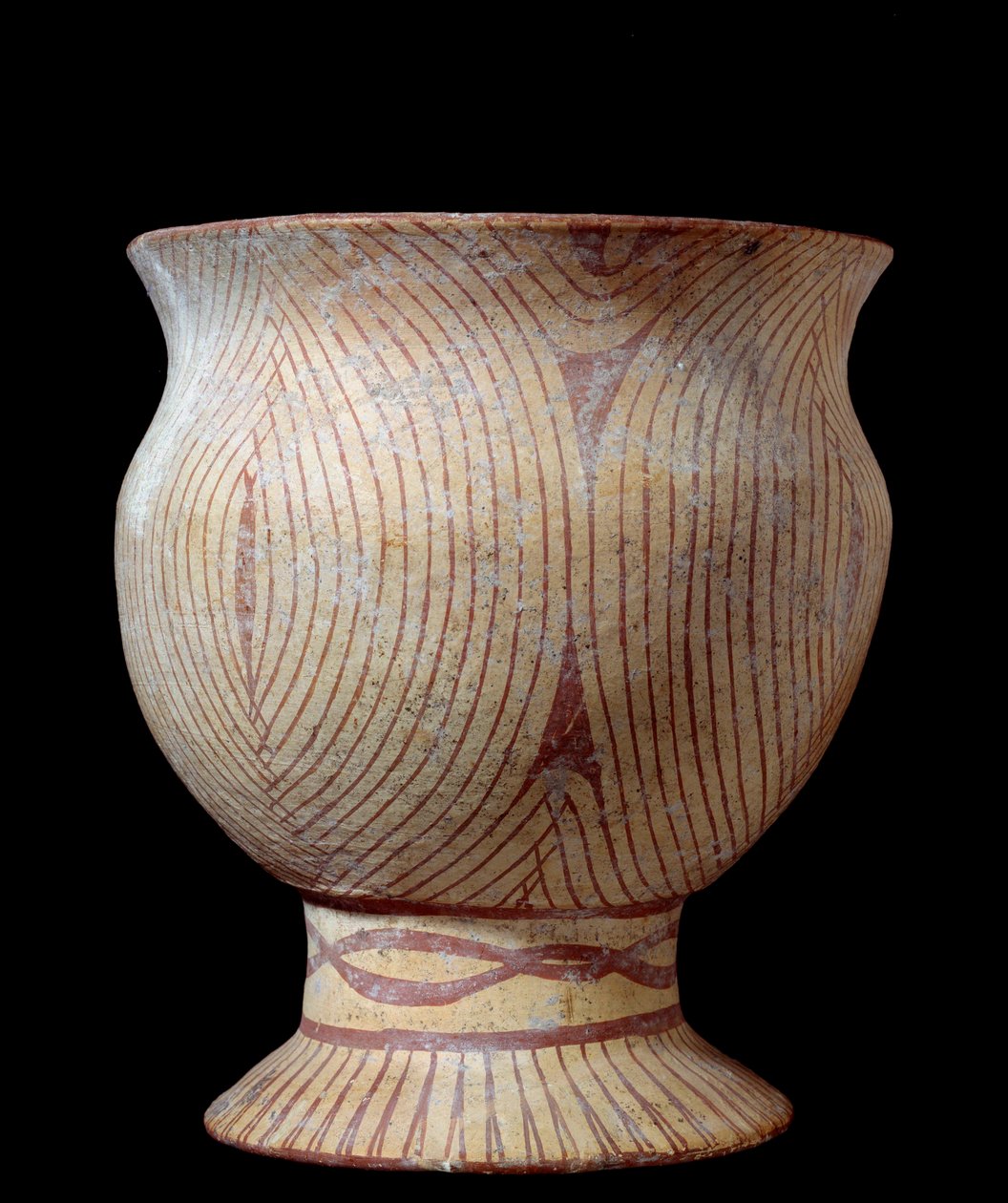 Epoka neolitu: ceramiczny wazon. Z Tajlandii. 4630 pne. Słońce 0,23x0,2 m Paryż, Musee Guimet, Musee national des Arts Asians autorstwa Neolithic Neolithic