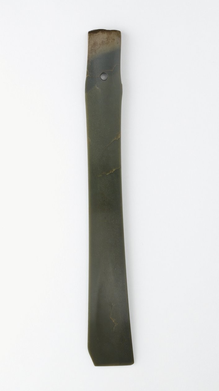 Dłuto rozwidlone (zhang) Kultura Qijia (nefryt (nefryt)) autorstwa Neolithic Period Chinese School