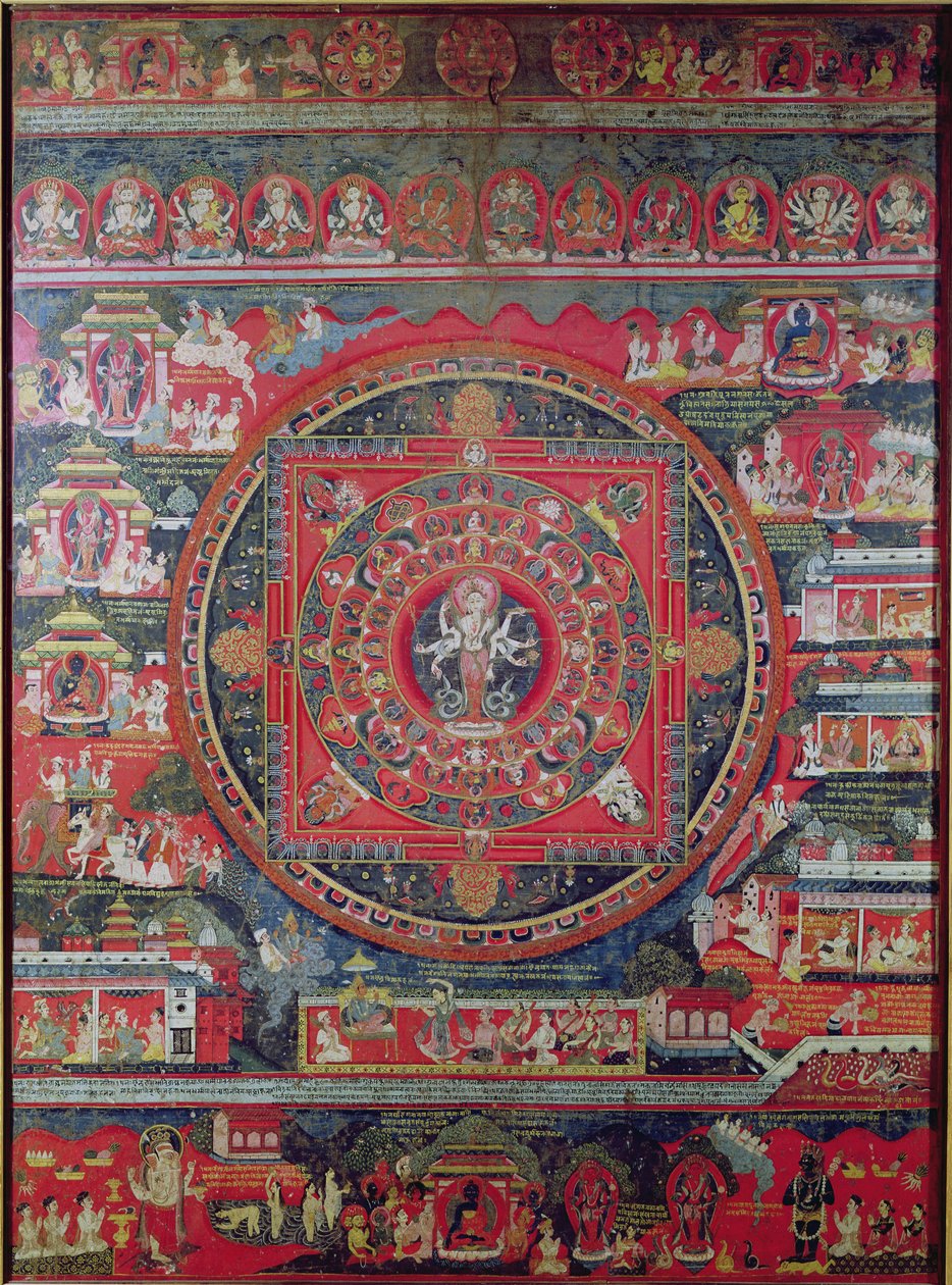 Mandala Amoghapasa autorstwa Nepalese School