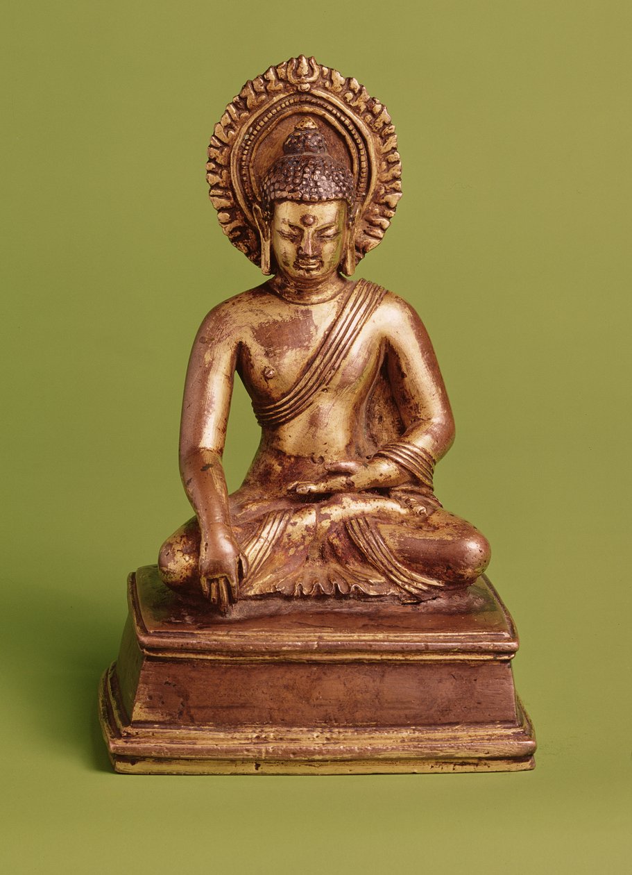 Siedzący Budda (brąz złocony) autorstwa Nepalese School