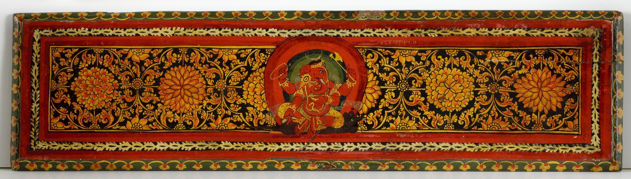 Okładka książki z rękopisu Shaiva (nieprzezroczyste wc na drewnie) autorstwa Nepalese School