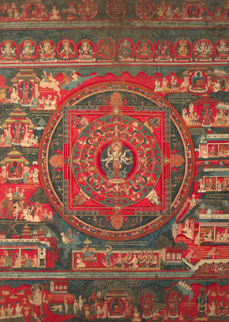 Mandala Amoghafasa autorstwa Nepalese School