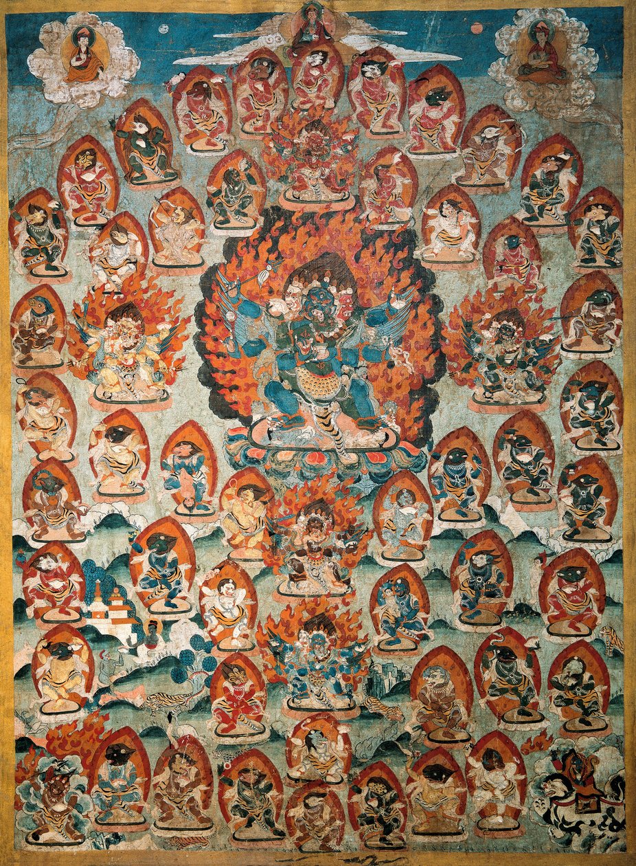 Widok raju, wizje Barda, Nepal autorstwa Nepalese School