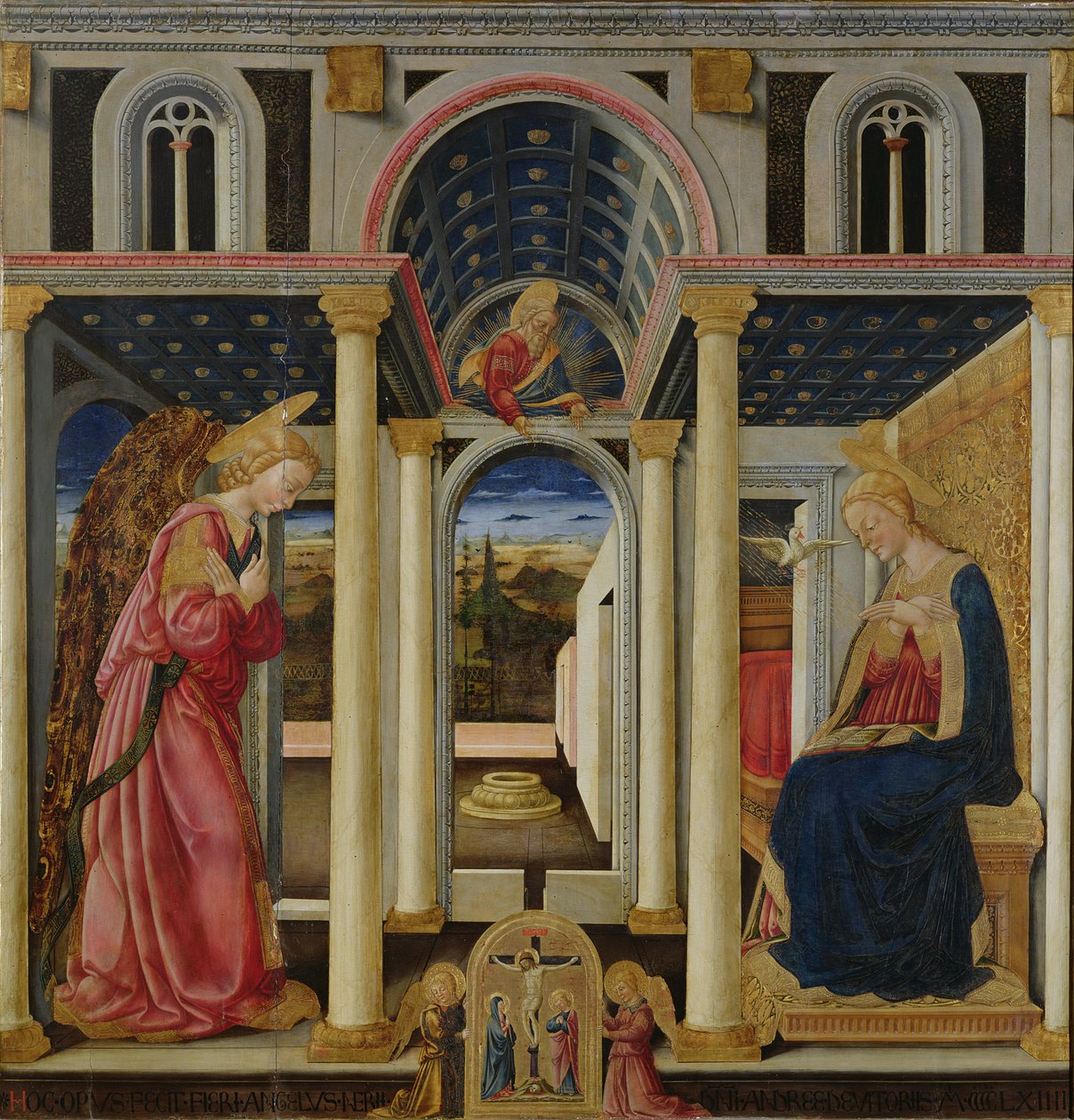 Zwiastowanie, 1464 (tempera na panelu) autorstwa Neri di Bicci