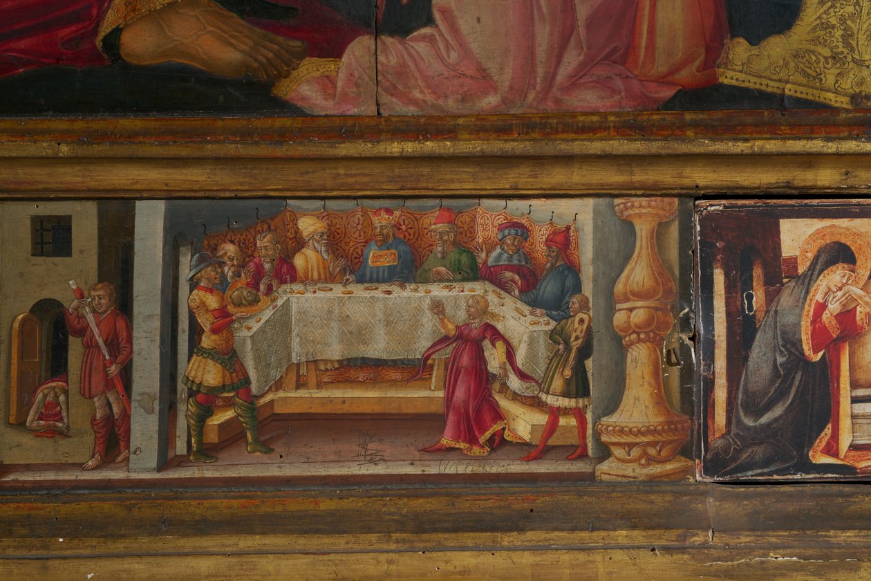 Detal z Koronacji NMP (tempera na drewnie) autorstwa Neri di Bicci