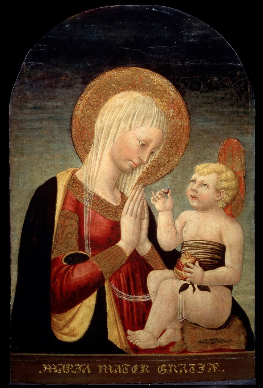 Madonna z Dzieciątkiem z granatem, XV w. autorstwa Neri di Bicci