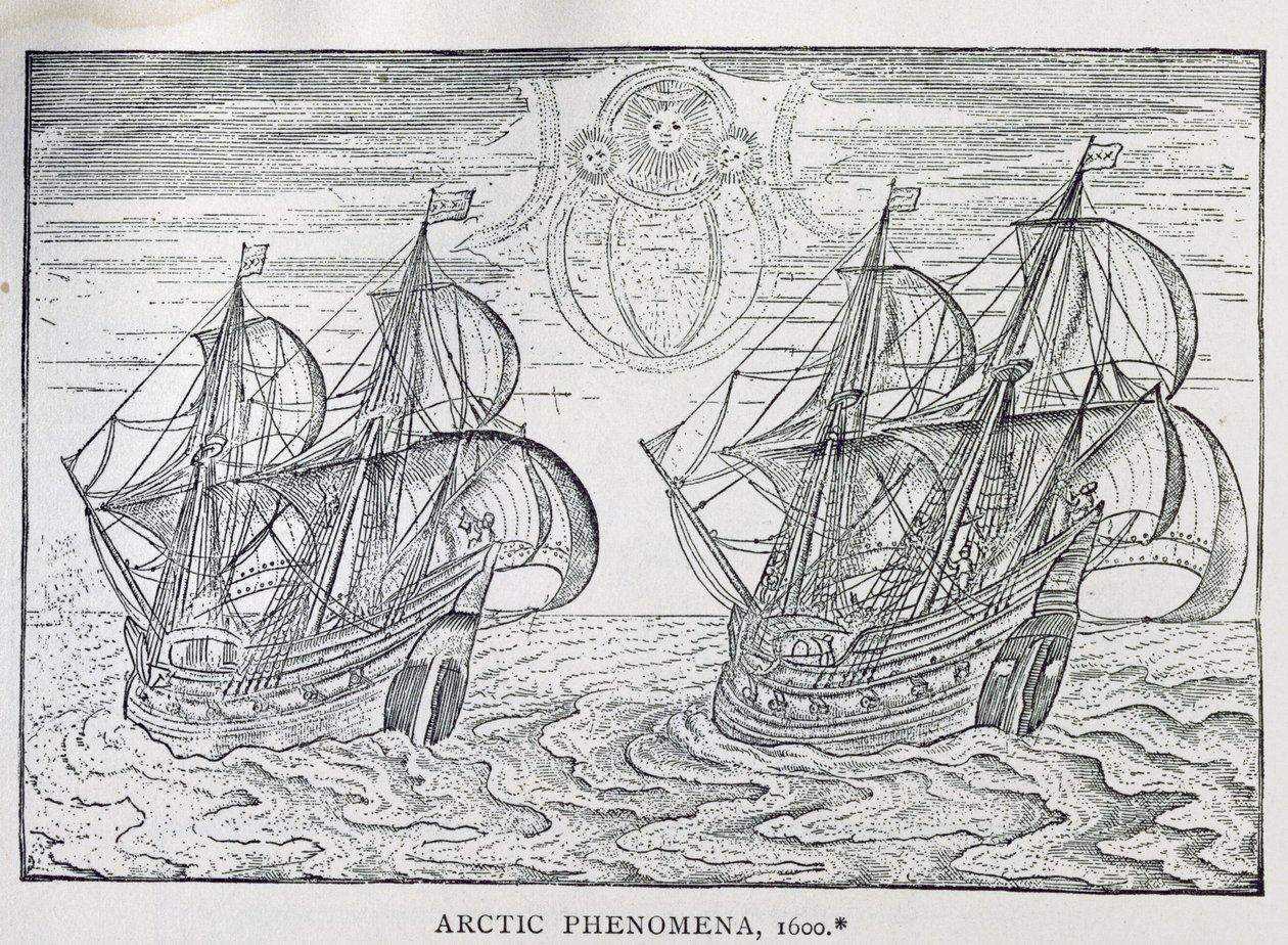 „Zjawiska arktyczne”, z Opisu swoich podróży Gerrita de Veera, Amsterdam, 1600 autorstwa Netherlandish School
