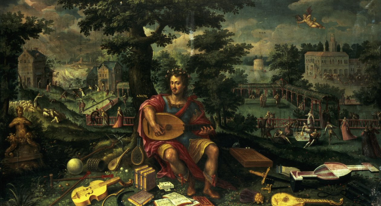 Miłość (wiosna), ok. 1600 autorstwa Netherlandish School
