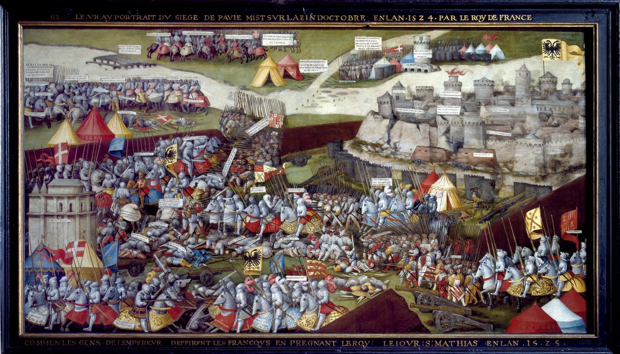 Oblężenie i bitwa pod Pawią, 1525 - 1528 autorstwa Netherlandish School