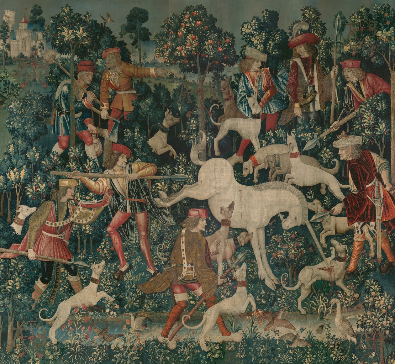 Jednorożec sam się broni, ok. 1500 autorstwa Netherlandish School