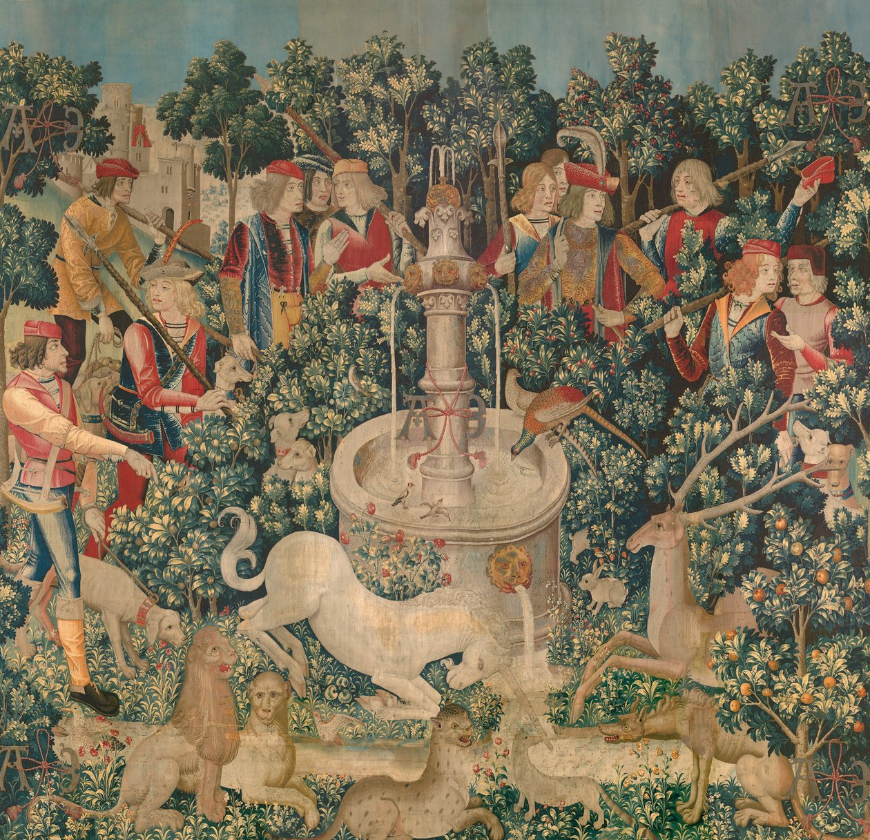 Znaleziono jednorożca, ok. 1500 autorstwa Netherlandish School