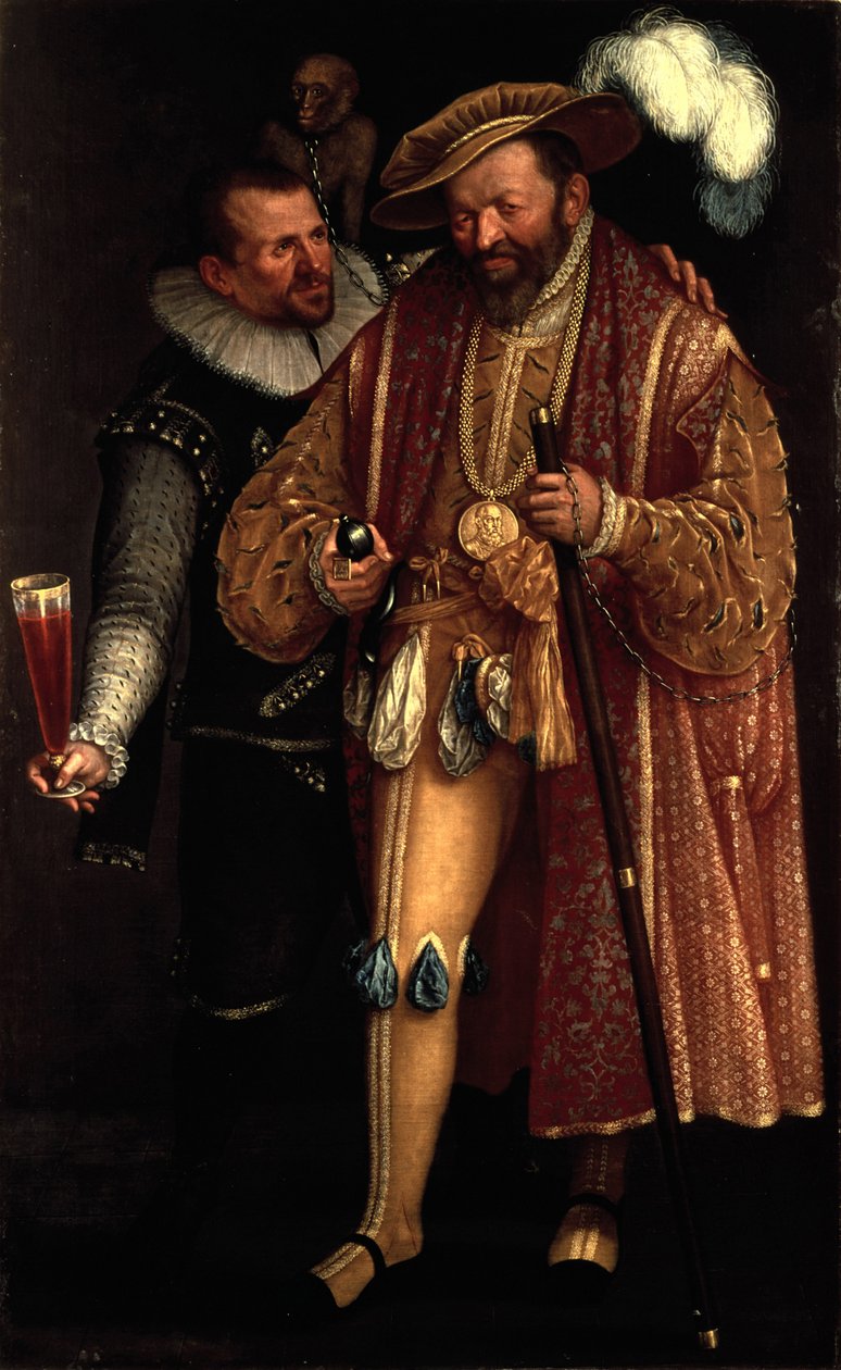 Dwóch głupców, ok. 1600 autorstwa Netherlandish School