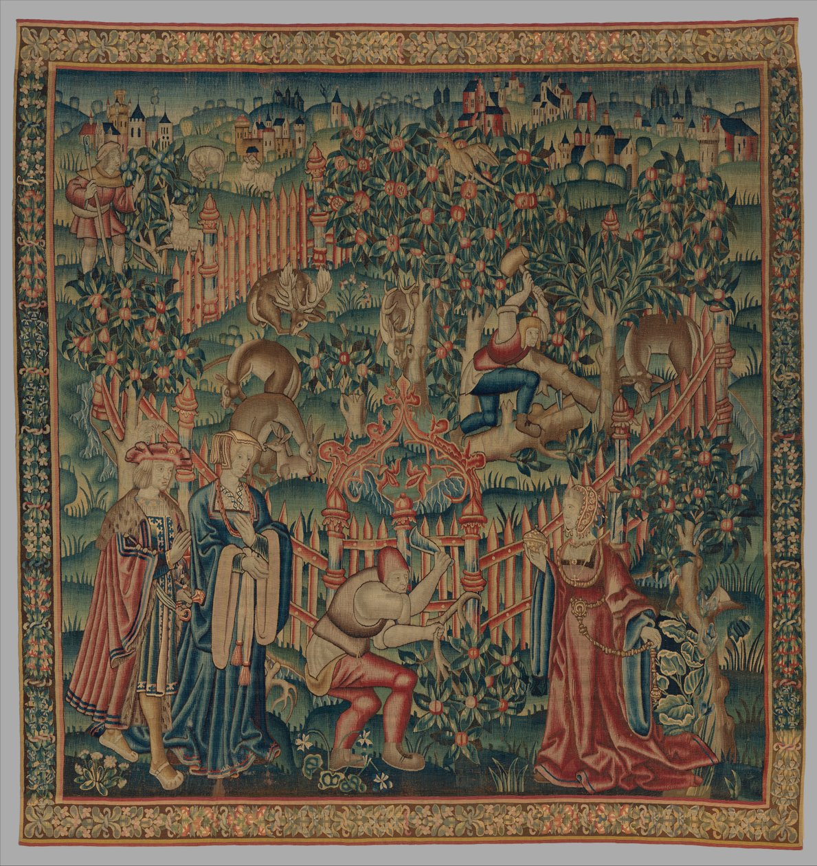 Drwale pracujący w jelenim parku, ok. 1515-35 autorstwa Netherlandish School