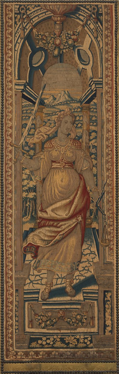 Cztery kardynalne cnoty: sprawiedliwość autorstwa Netherlandish 16th Century