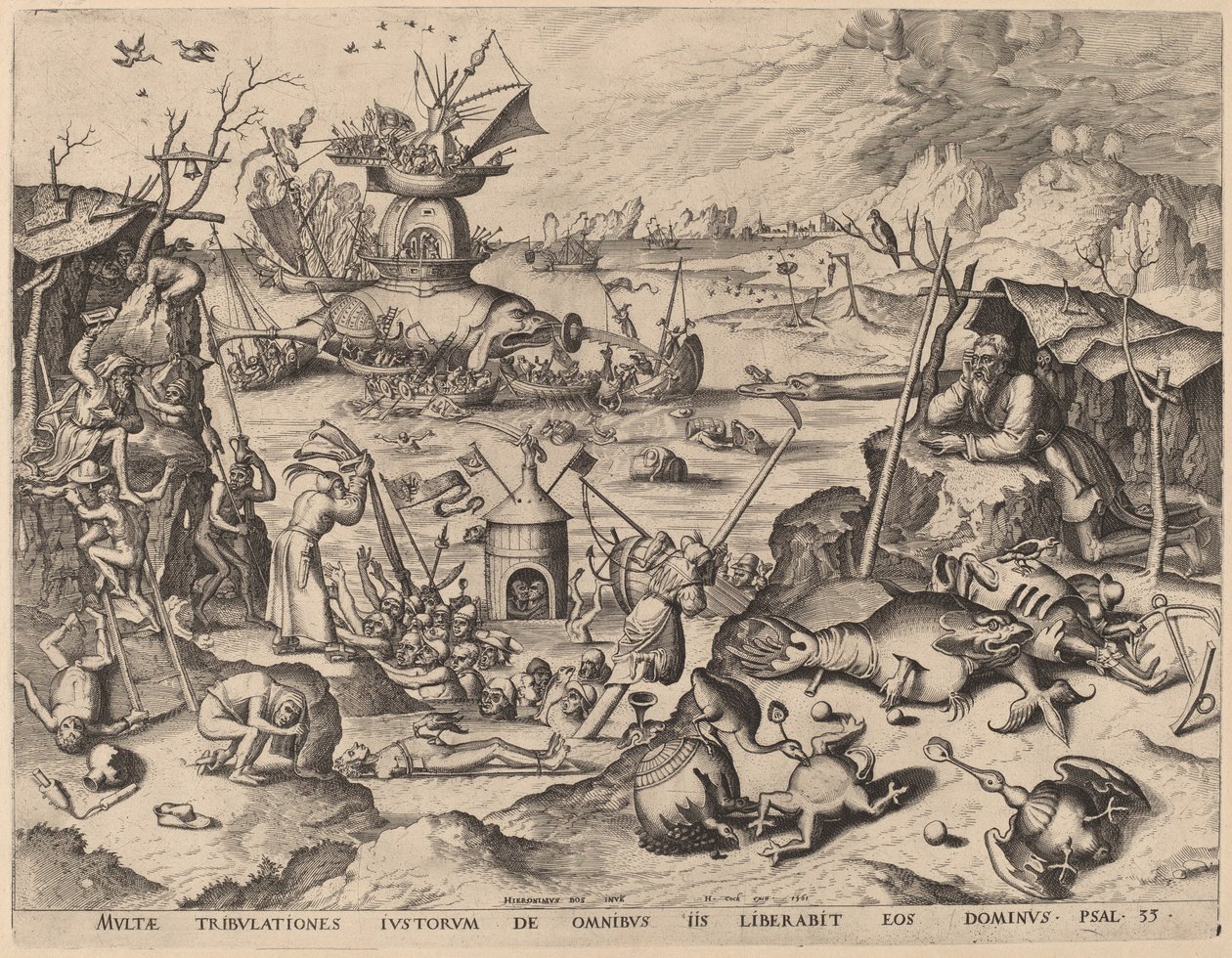 Kuszenie św. Antoniego autorstwa Netherlandish 16th Century after Hieronymus Bosch, Hieronymus Cock