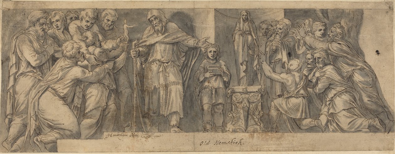 Scena z historii starożytnej autorstwa Netherlandish 16th Century after Polidoro da Caravaggio