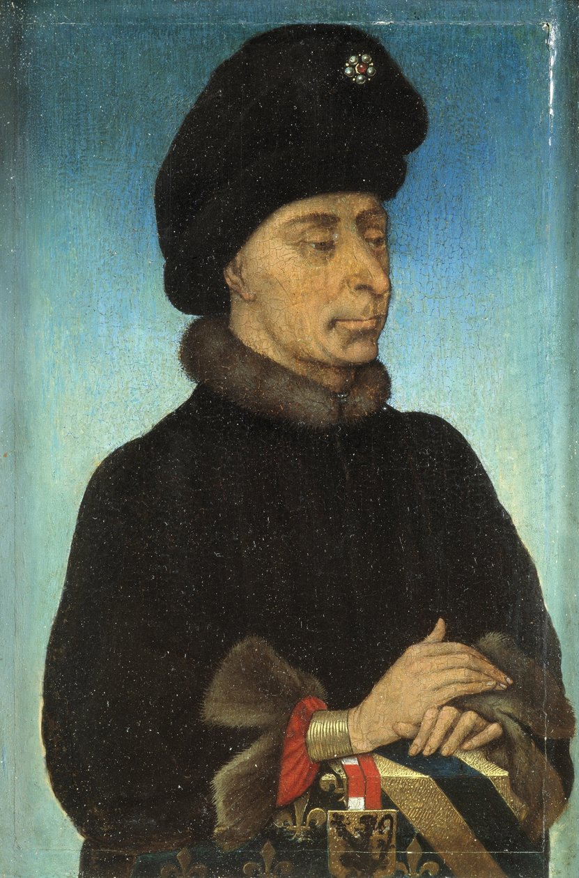 Portret Jana Nieustraszonego, księcia Burgundii, połowa XV wieku. autorstwa Netherlandish Master