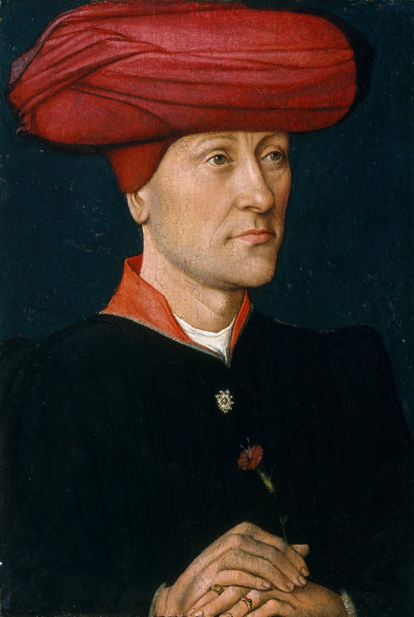 Portret mężczyzny w chaperonie. autorstwa Netherlandish Painter