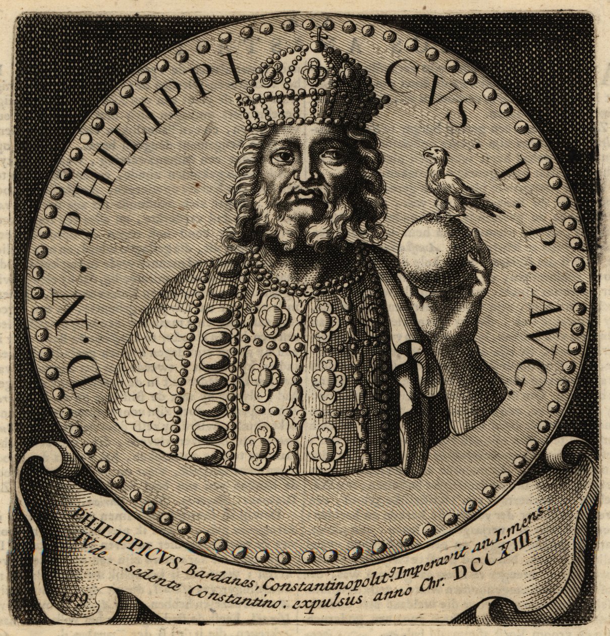 Cesarz bizantyjski Filipikos. autorstwa Netherlandish School