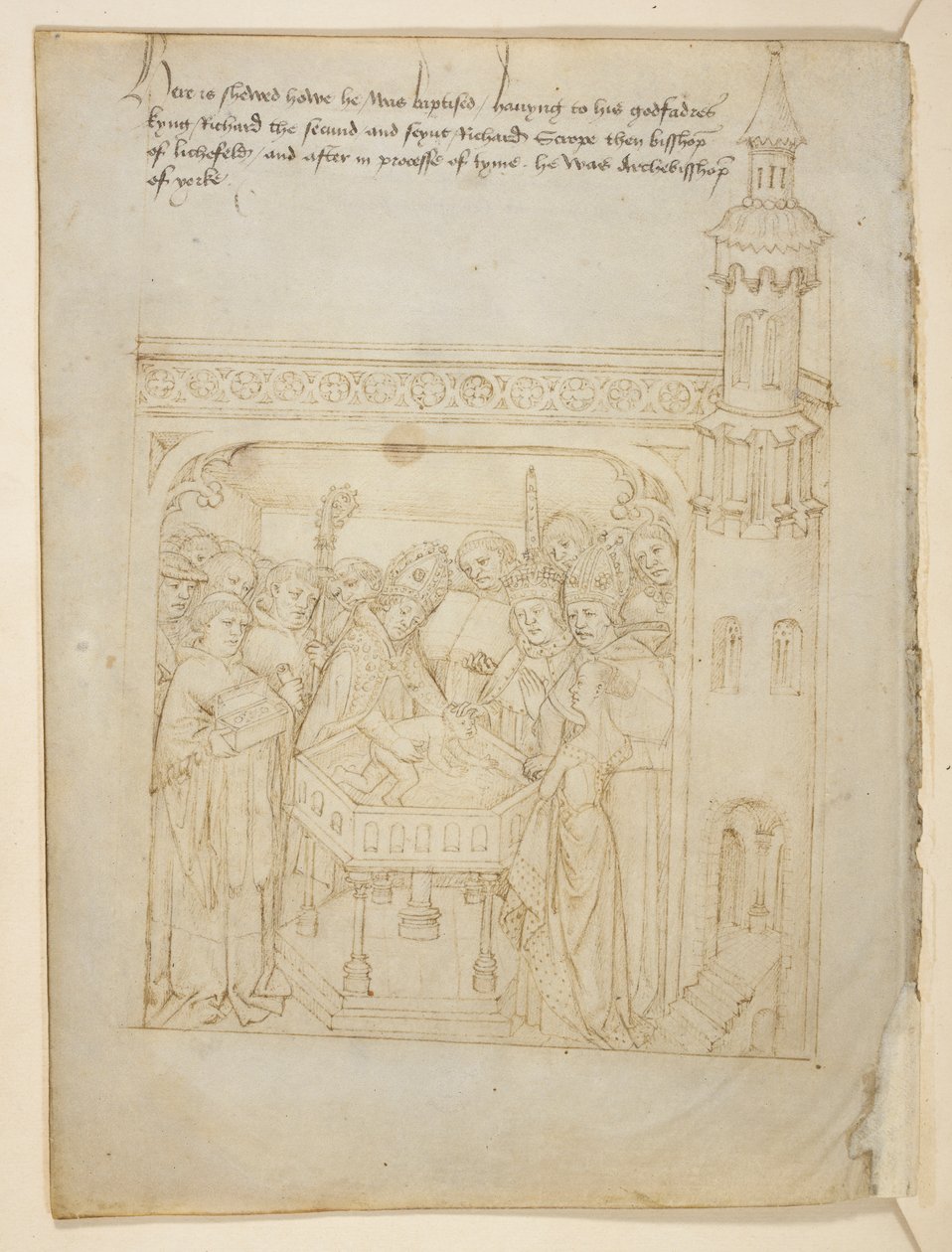 Bawełna Juliusz E. IV, art. 6, „Korowód Beauchamp”, c.1483 (atrament na welinie) autorstwa Netherlandish School