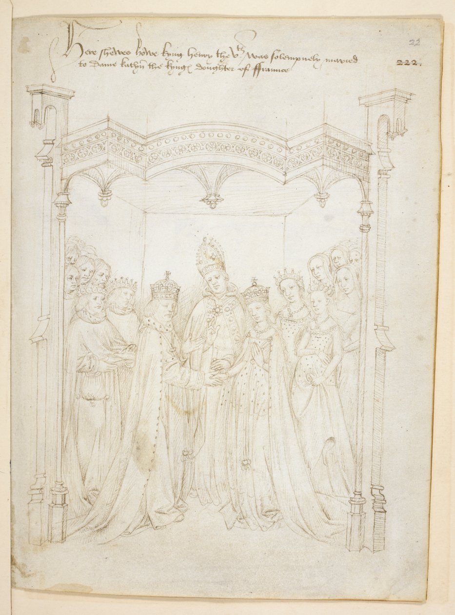 Bawełna Juliusz E. IV, art. 6, „Korowód Beauchamp”, c.1483 (atrament na welinie) autorstwa Netherlandish School