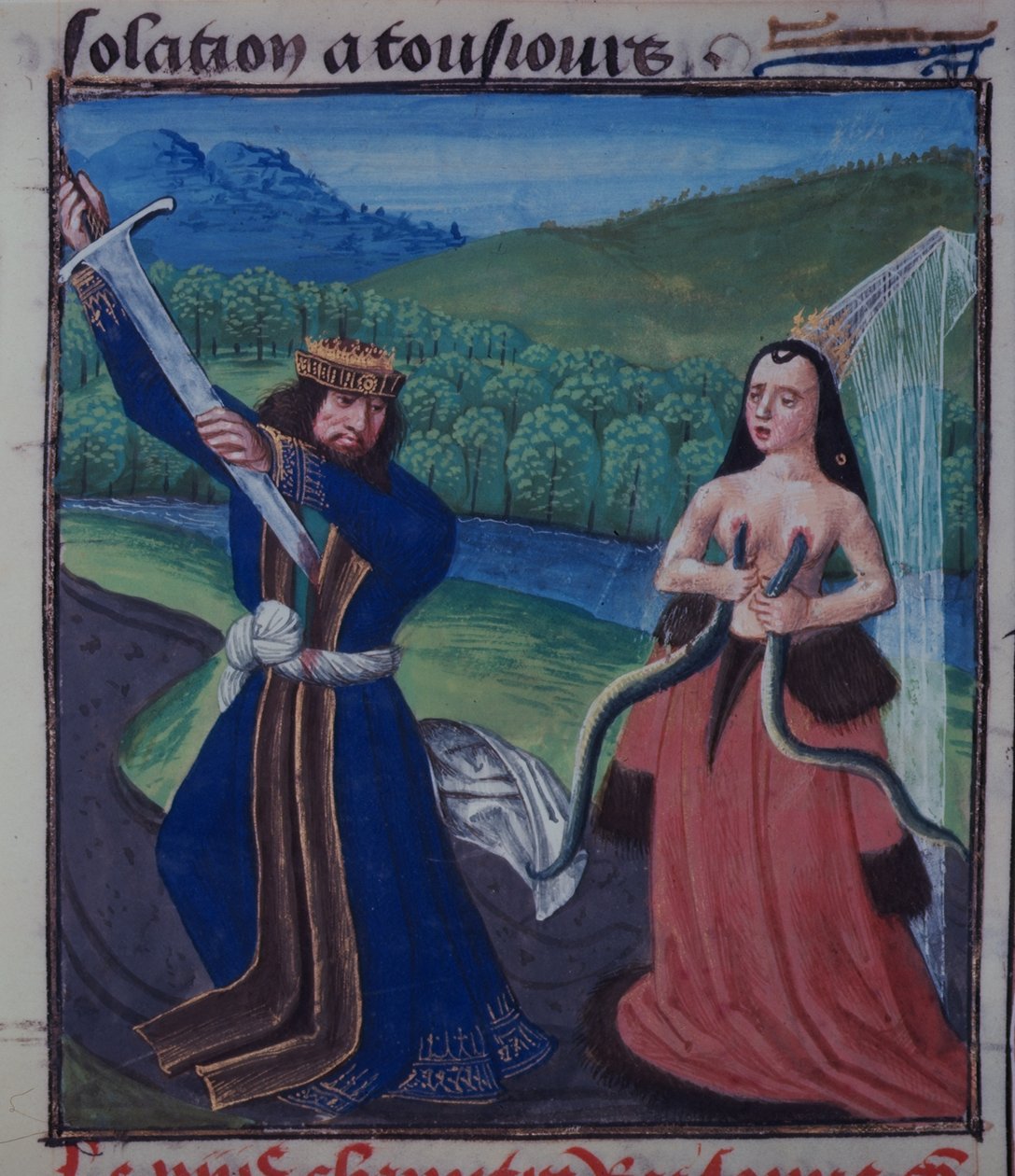 Śmierć Antoniego i Kleopatry, c.1470 (welum) autorstwa Netherlandish School