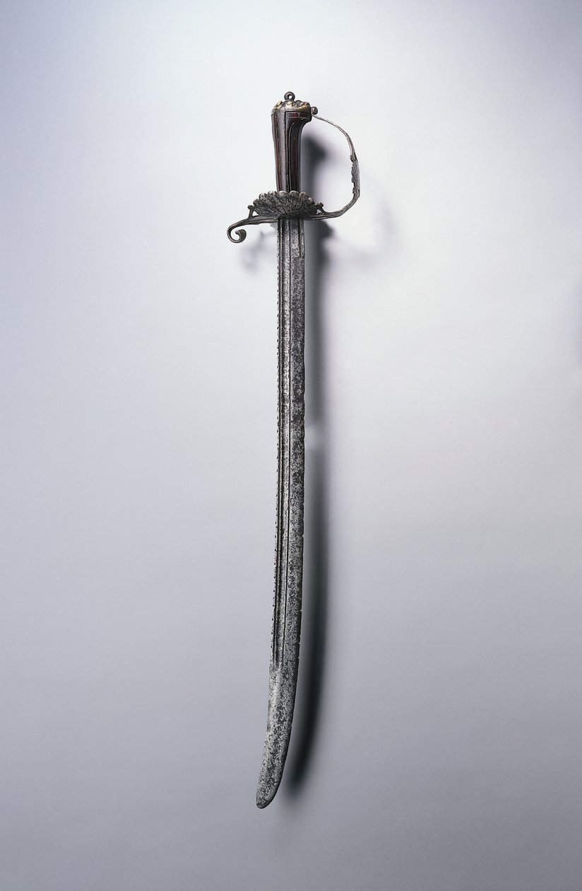 Miecz myśliwski, ok.1700 (stal, drewno i mosiądz) autorstwa Netherlandish School