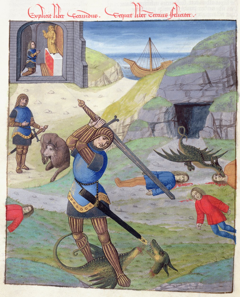 Ms 324 f.35 przeciwko Kadmusowi, z Metamorfoz 10 Owidiusza, 1497 autorstwa Netherlandish School
