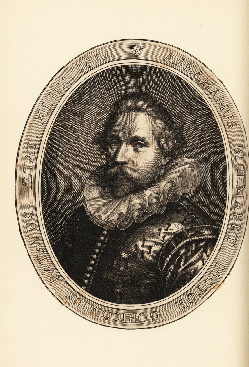Portret Abrahama Bloemaerta, holenderskiego malarza i grafika, rytownika i grawera, Haarlem Mannerist autorstwa Netherlandish School
