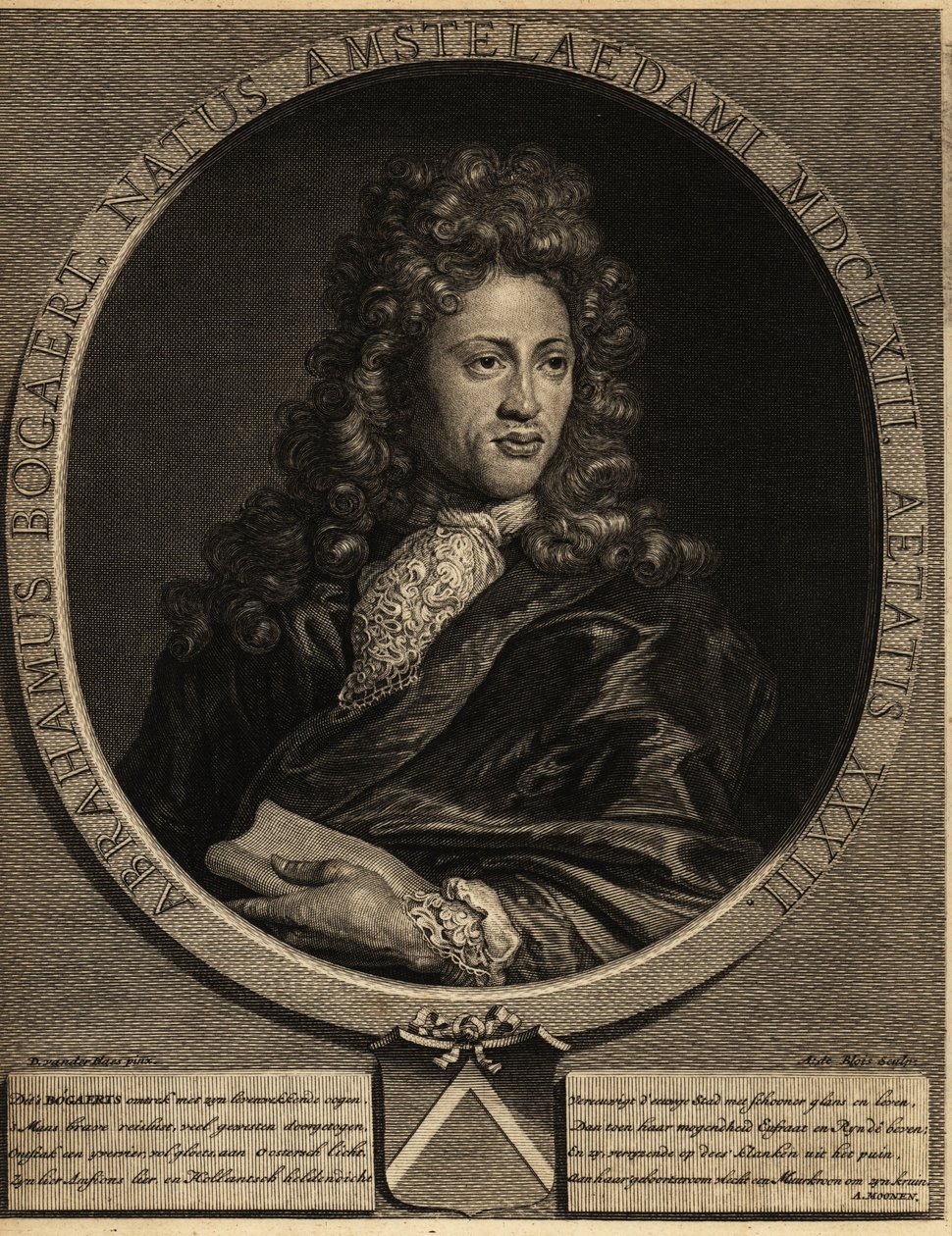 Portret Abrahama Bogaerta 1653-1727. autorstwa Netherlandish School