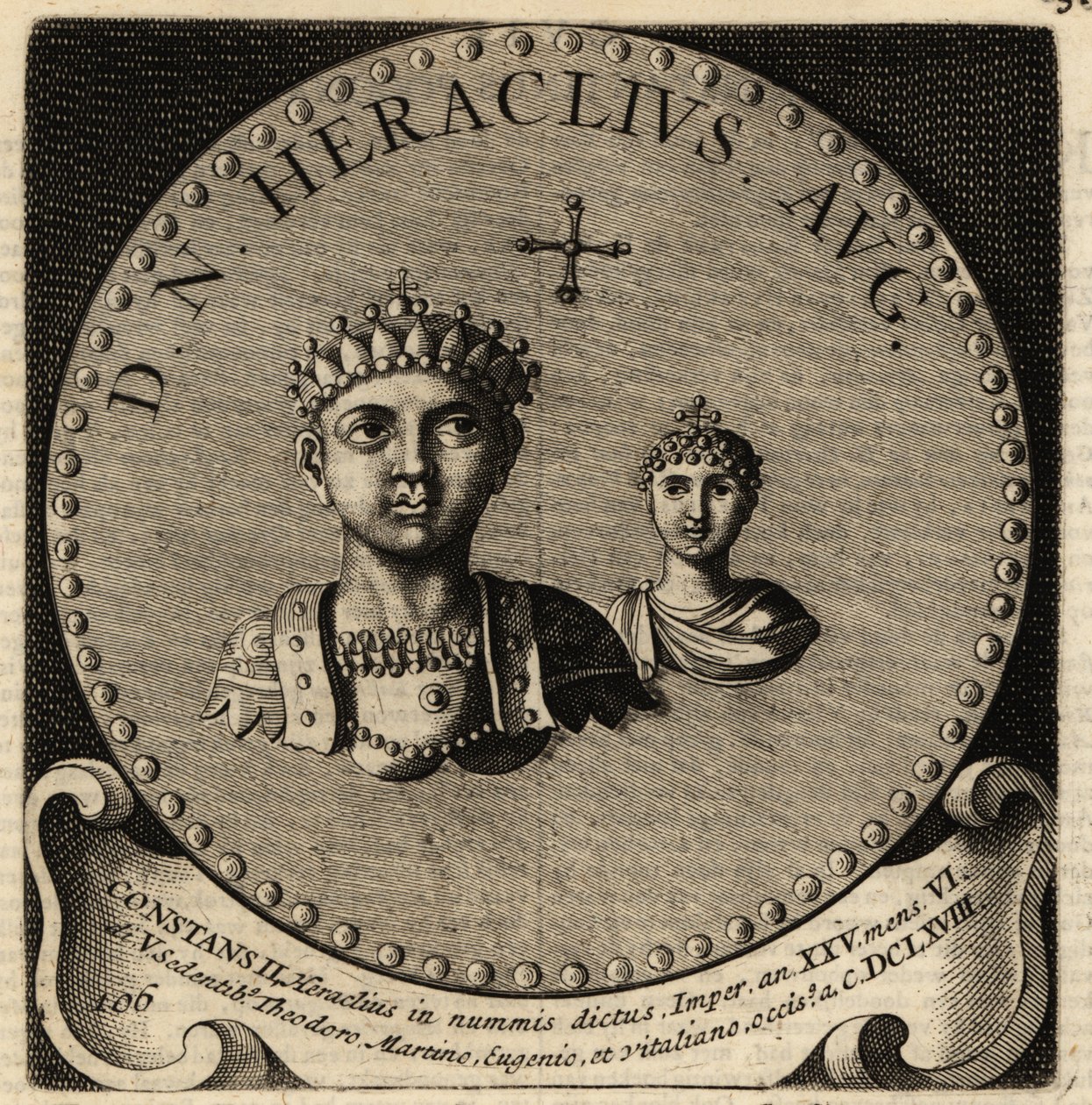 Portret cesarza bizantyjskiego Konstantyna II i Fausty. autorstwa Netherlandish School