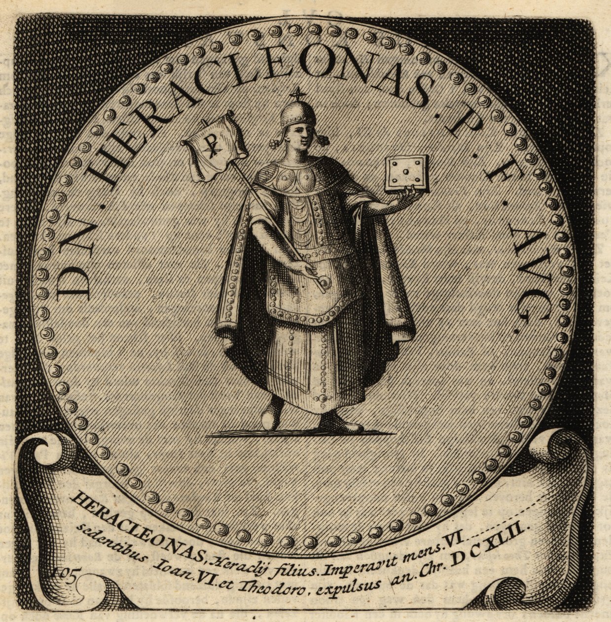 Portret cesarza bizantyjskiego Heraklonasa. autorstwa Netherlandish School