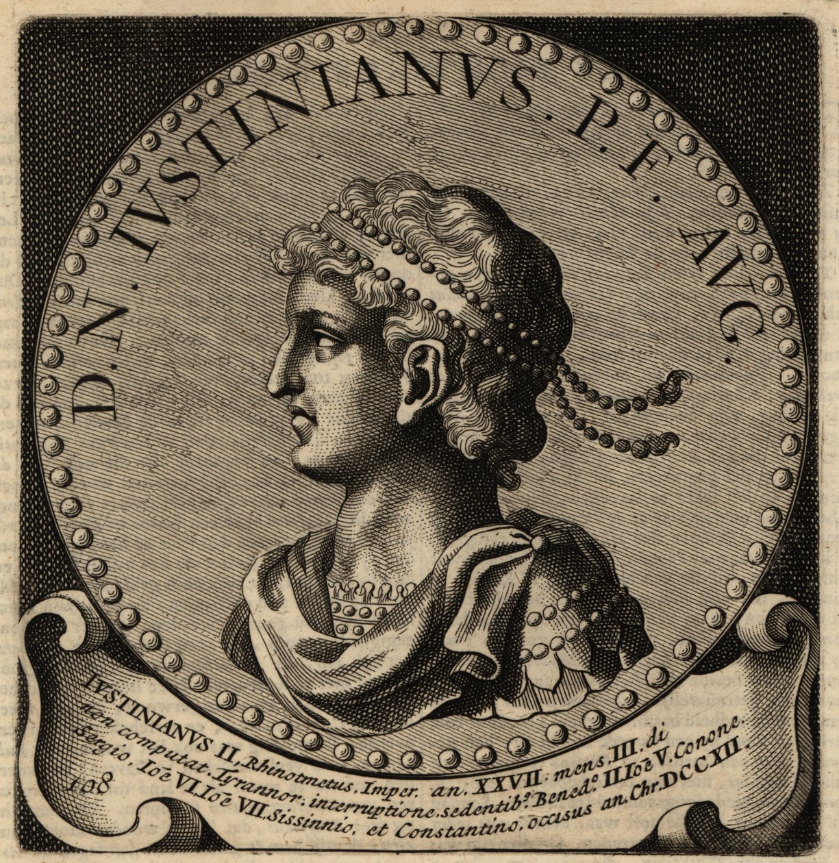 Portret cesarza bizantyjskiego Justyniana II. autorstwa Netherlandish School