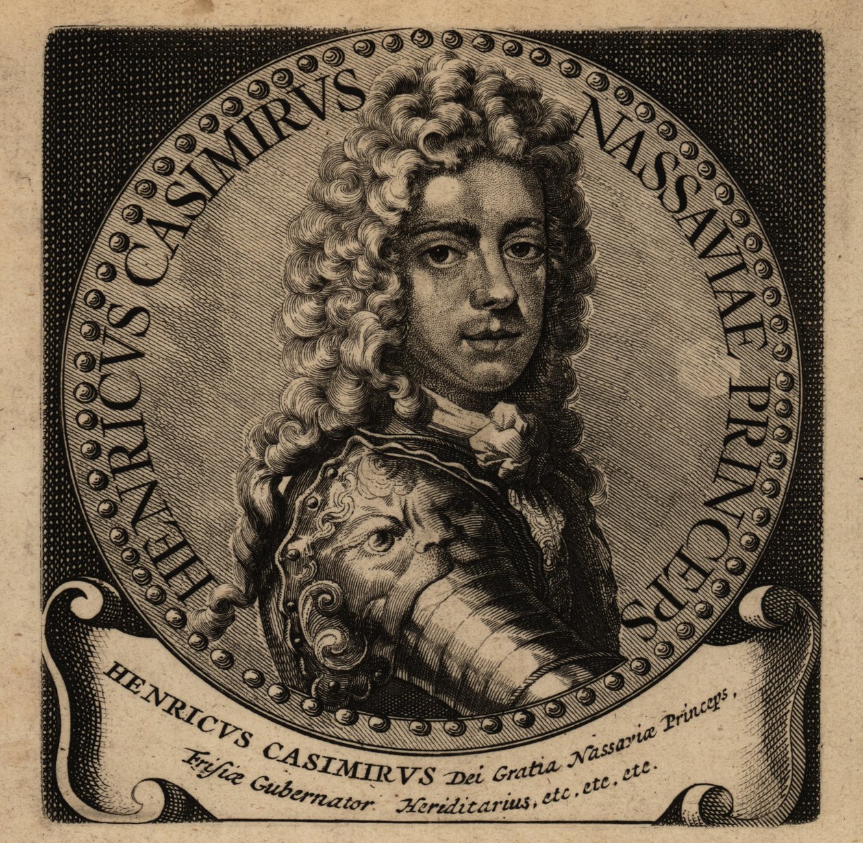 Portret Henryka Kazimierza II Nassau-Dietz (1657-1696). autorstwa Netherlandish School