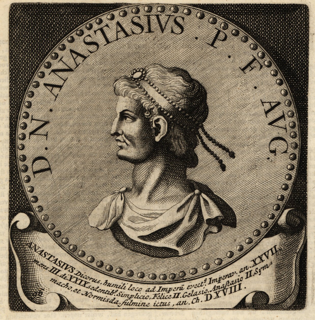 Portret cesarza rzymskiego Anastazjusza I. autorstwa Netherlandish School
