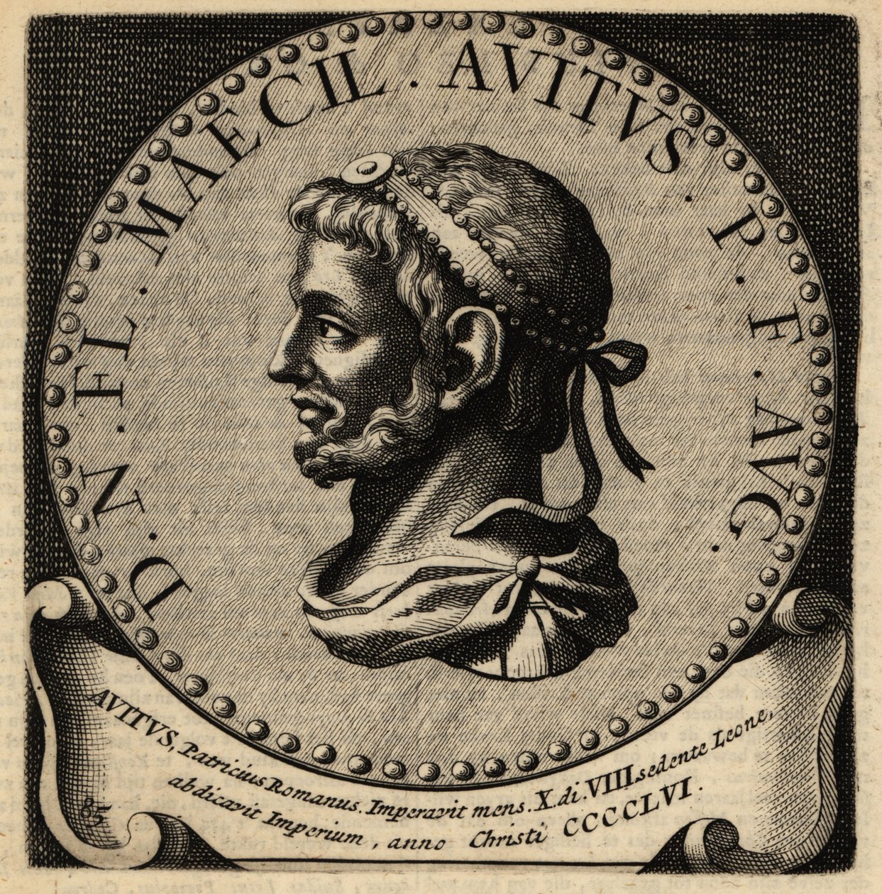 Portret cesarza rzymskiego Awitusa. autorstwa Netherlandish School