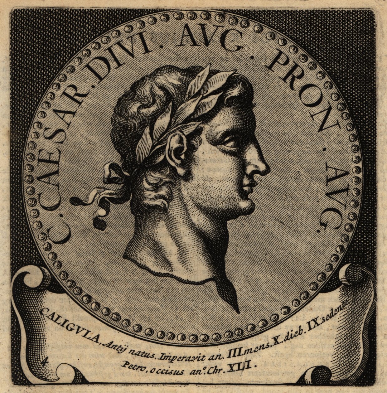 Portret cesarza rzymskiego Kaliguli. autorstwa Netherlandish School