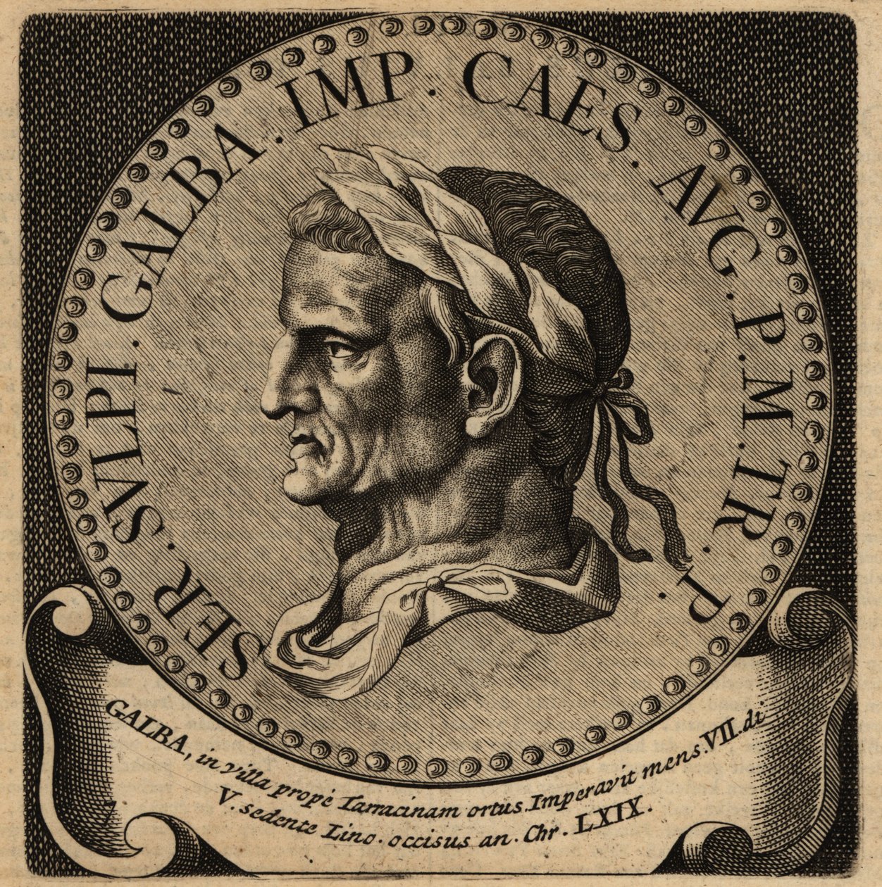 Portret cesarza rzymskiego Galby. autorstwa Netherlandish School