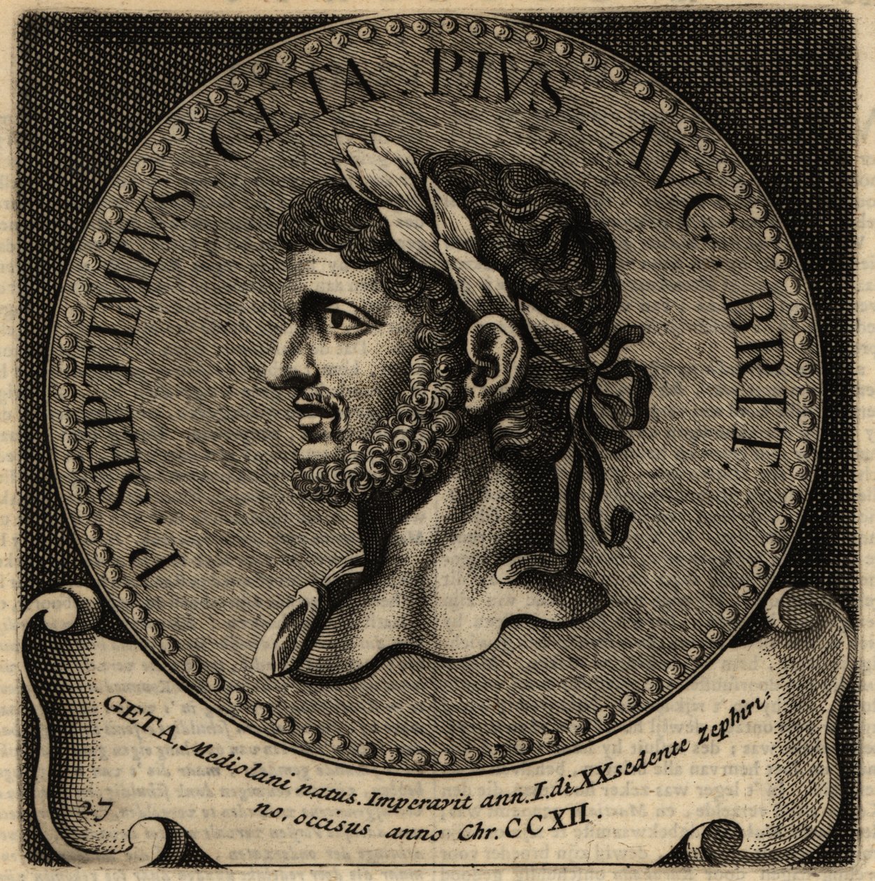 Portret cesarza rzymskiego Gety. autorstwa Netherlandish School