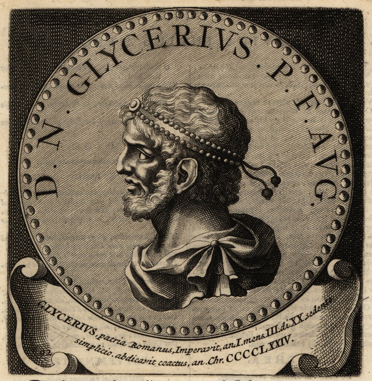 Portret cesarza rzymskiego Glyceriusa. autorstwa Netherlandish School