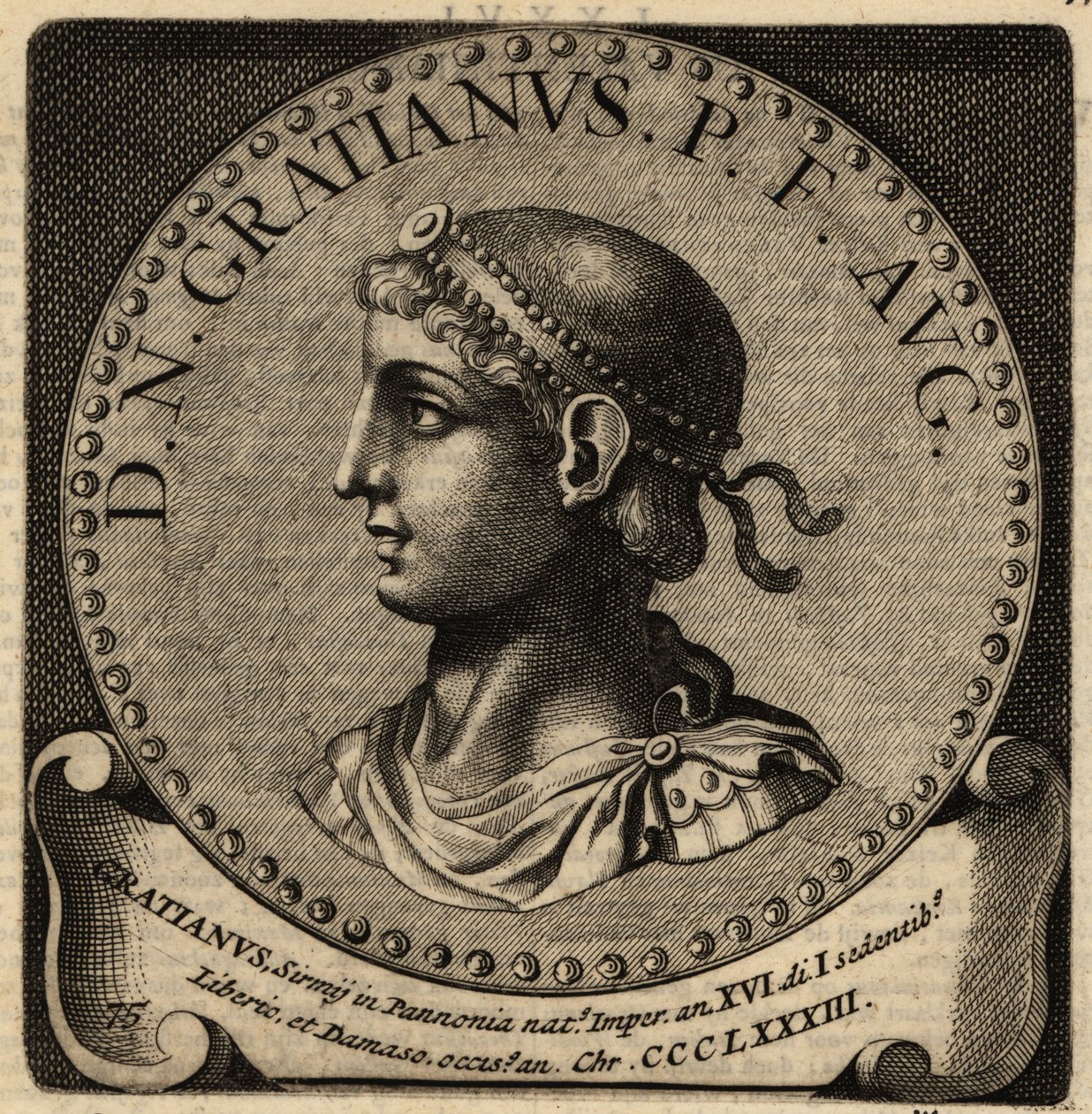 Portret cesarza rzymskiego Gracjana. autorstwa Netherlandish School