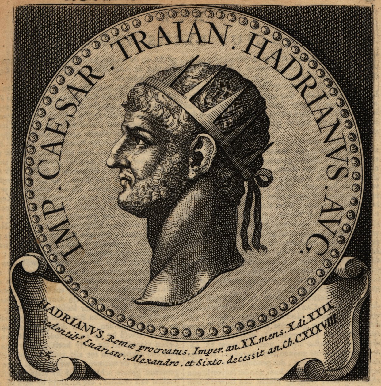 Portret cesarza rzymskiego Hadriana. autorstwa Netherlandish School